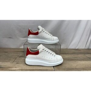 Alexander McQueen Oversized Sneakers White Red Suede 553770 Women 36
